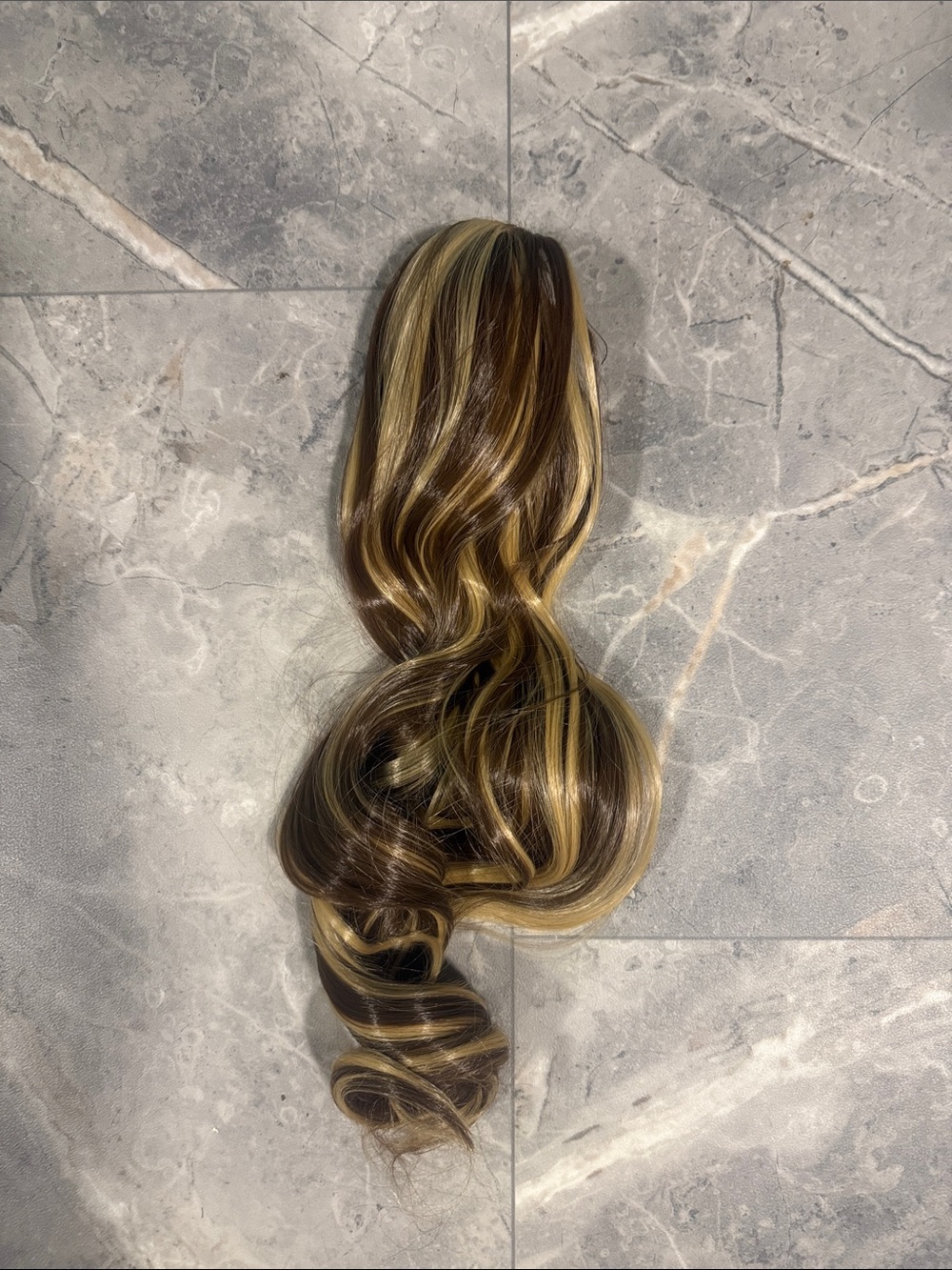 2/$45. 24” Synthetic Clip-In PonytailExtension - Brown with Blonde Highlights